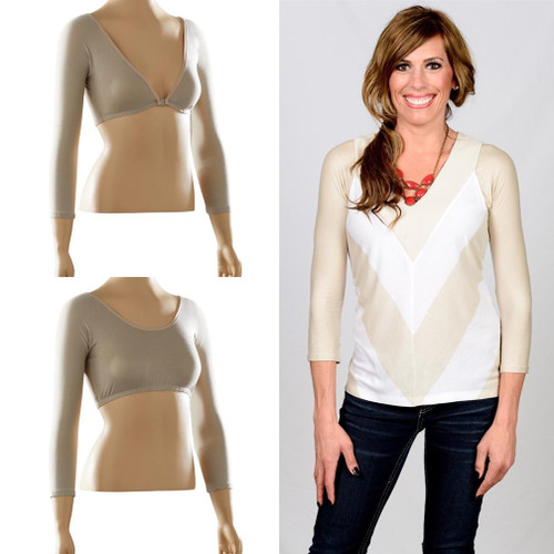 Basic 3/4 Sleeve Sand Jersey Sleevey Wonders