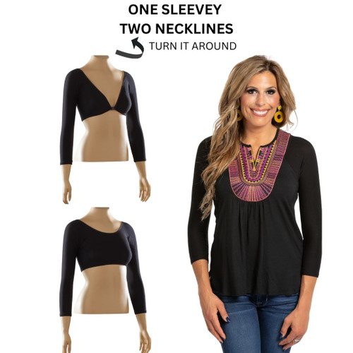 Basic 3/4 Under Sleeve Black Jersey | Sleevey Wonders
