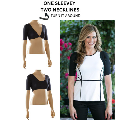 Basic Sleevey Wonders in half sleeve jersey are the perfect under-sleeve to add arm coverage to all your sleeveless clothes on warm days!