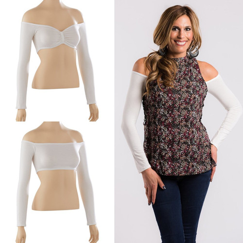 Bandeau Long Sleeve Off-White Jersey Sleevey Wonders