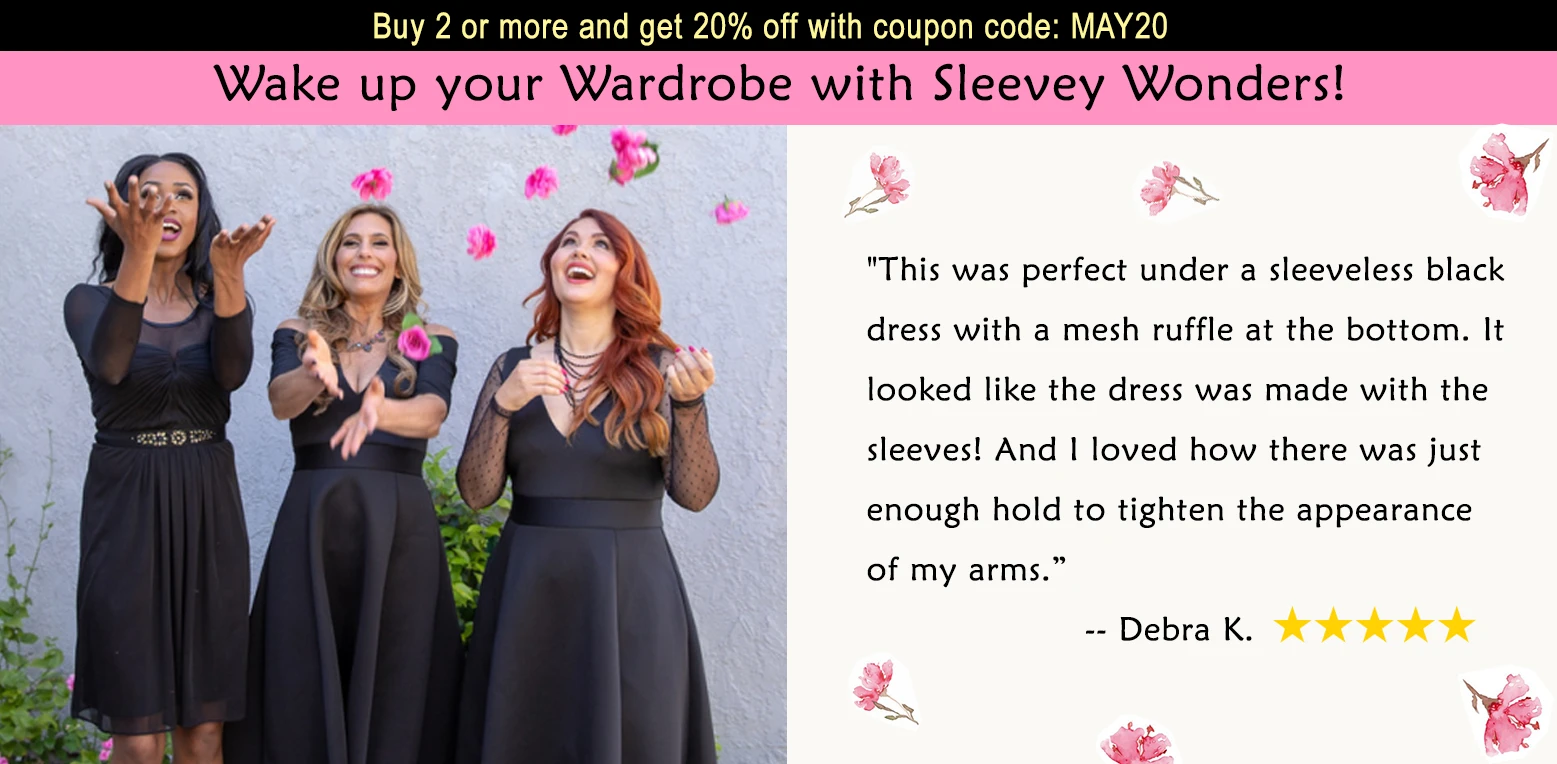 Women's Under Sleeves | Mesh & Lace Arm Shapers | Sleevey Wonders