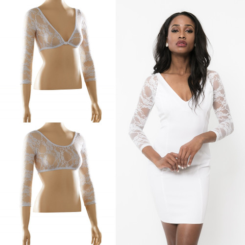 【EEUN】Sheer Lace Ops basic3_4sleevewhitelace_4__552