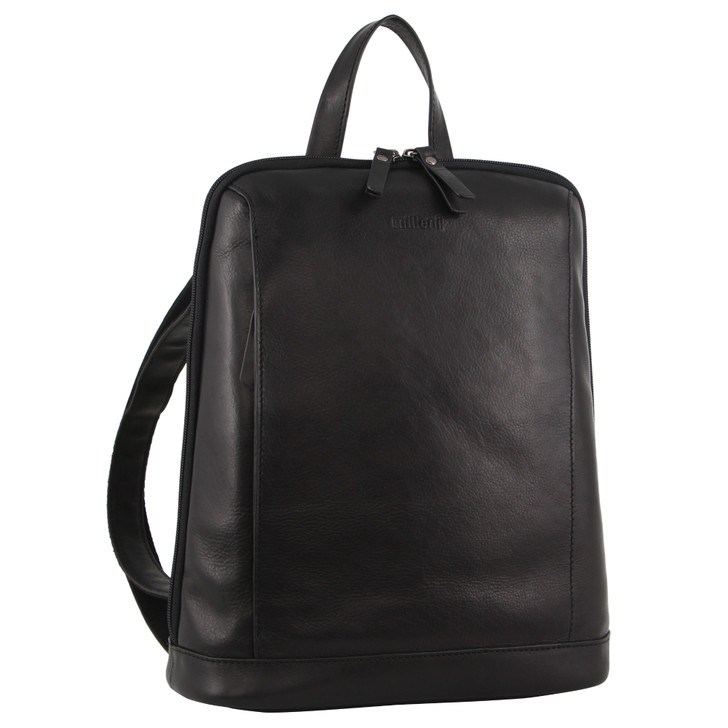 Milleni Ladies Nappa Leather Backpack in Black