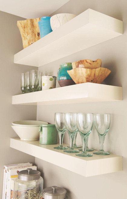 Merillat Classic Floating Shelves - Cotton Finish