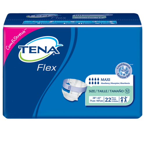Tena - SCA 67837 - CS/3PKG (22/PKG) TENA FLEX BELTED BRIEFS, MAXI/OVERNIGHT, SIZE 12, 28IN-42IN