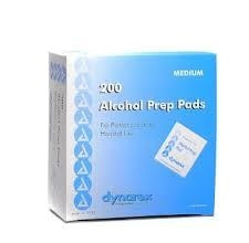 Dynarex - HAS 200 - BX/200 ALCOHOL PREP 6.25CM X 8CM