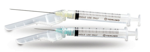 Terumo Company - TER SG3-03L2325 - BX/100 SURGUARD III SAFETY HYPODERMIC SYRINGE & NEEDLE 3cc 23G x 1" LUER SLIP LATEX-FREE