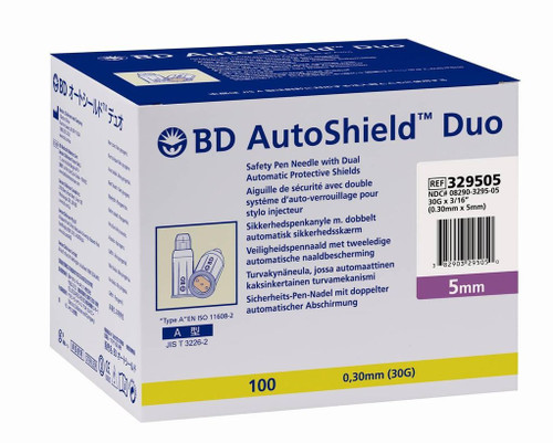 Embecta (Formerly BD) - BD 329505 - BX/100 AUTOSHIELD INSULIN PEN NEEDLE 30G X 5MM