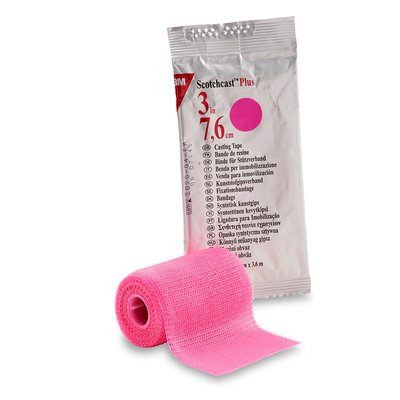 Solventum - A3M 82003X - EA/1 TAPE CAST PLUS 3IN X 4YDS BRIGHT PINK