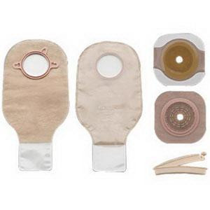 Hollister - HOL 19104 - BX/5 NEW IMAGE 2-PIECE OSTOMY DRAIN KIT W/ FLEXWEAR BARRIER & CLAMP CLOSURE 2 3/4" FLANGE