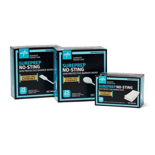 Medline - MDL MSC1505Z - BX/50 SUREPREP NO-STING SKIN PROTECTANT WIPE WATER-BASED