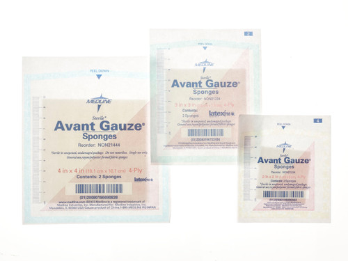 Medline - MDL NON21444 - BX/50 AVANT GAUZE SPONGE, 4IN X 4IN, STERILE