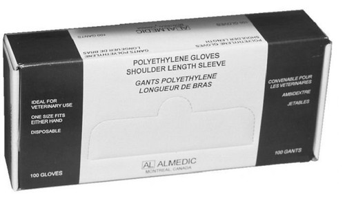 Almedic - ALM 40-4000 - BX/100 GLOVE POLY DISP SHOULDER LENGHT.
