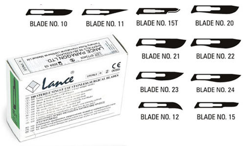 AMG - AMG 500-022 - BX100 LANCE STAINLESS STEEL SCALPEL BLADES SIZE 22 STERILE