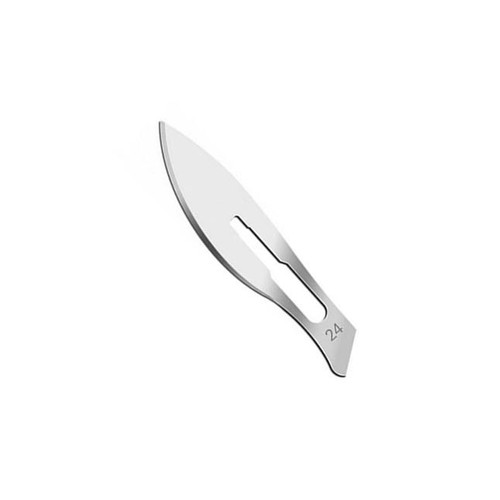 AMG - AMG 500-024 - BX/100 STAINLESS STEEL SCALPEL BLADE, SIZE 24, STERILE
