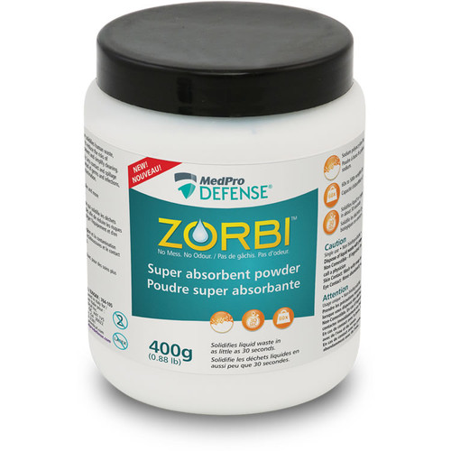 AMG - AMG 764-105 - EA/1 ZORBI ABSORBING POWDER FOR BODILY DISCHARGE AND FLUIDS, 400 G JAR