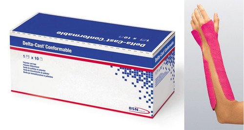 BSN - BSN 7228100 - BX/10 DELTA-CAST CONFORMABLE POLYESTER CAST TAPE 5CM X 3.6M, PINK