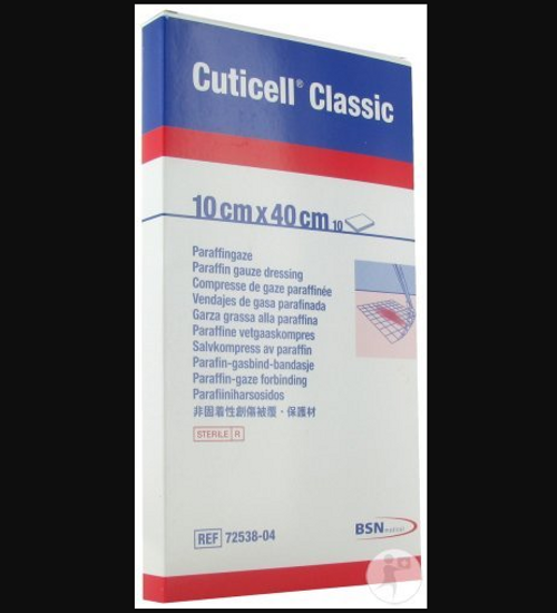 BSN-7253804 BX/10 CUTICELL CLASSIC NON-ADH DRESSING IMPREGNATED W/PARAFFIN 10CM X 40CM