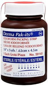 Derma Science - DUP 59145 - EA/1 PAK-ITS IODOFORM PACKING GAUZE, SIZE 1/4IN X 5Y