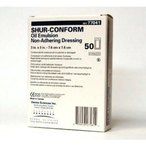DUP 77041 BX/50 SHUR-CONFORMB= OIL EMULSION NON-ADHERING DRESSING - 3x3. (DUP 77041)