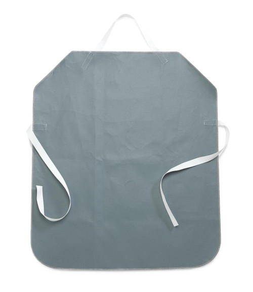 Medline - MDL MDT014119 - EA/1 TEFLON COATED SMOKER'S APRON, FULL CHEST AND LAP, GREY
