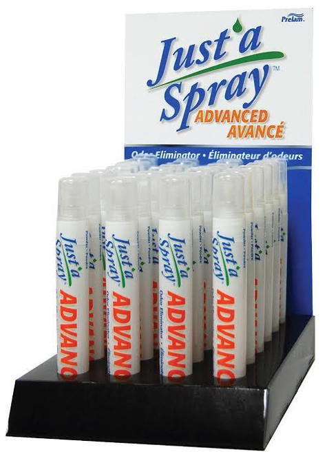 Prelam Enterprises - PRE DROSPDISP - DISPLAY/1 JUST-A-SPRAY BABY POWDER SCENT, 9ML, CASE DISPLAY OF 24 UNITS