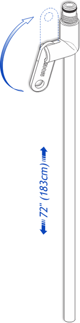 Urocare - URO 700172 - 1/EA Quick Drain Valve Large 72" (183cm) Long Tube Non Sterile Latex Free