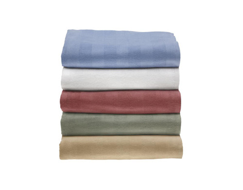 Medline - MDL MDTSB4B30WH - CS/12 BLANKET SPREAD HERRINGBONE,70X108,WEDGEWOOD BLUE,LIGHTWEIGHT,55% COTTON45% POLYESTER