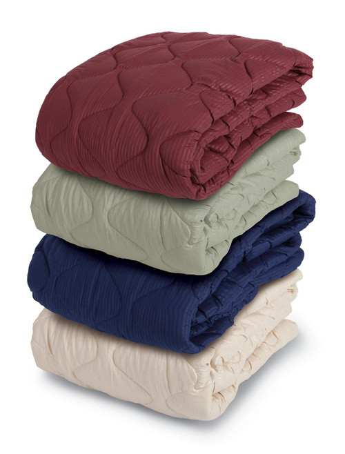 Medline - MDL MITQSQPEAC - EA/1 SUEDE TOUCH QUILTS, CAPE STULE, TWIN (71" X 102") PEACOCK BLUE).