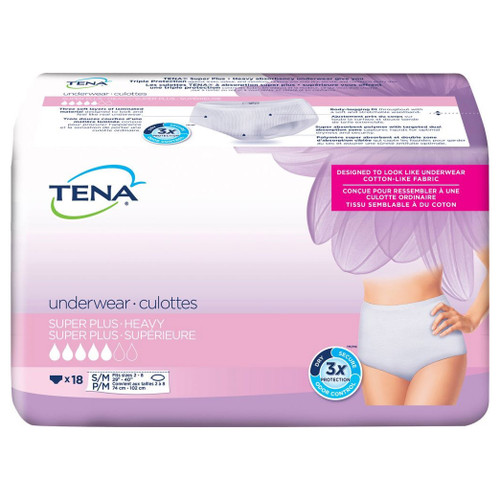 Tena - SCA 54287 - CS/4PKG (14/PKG) TENA WOMEN PROTECTIVE UNDERWEAR, SUPER PLUS HEAVY, X-LARGE
