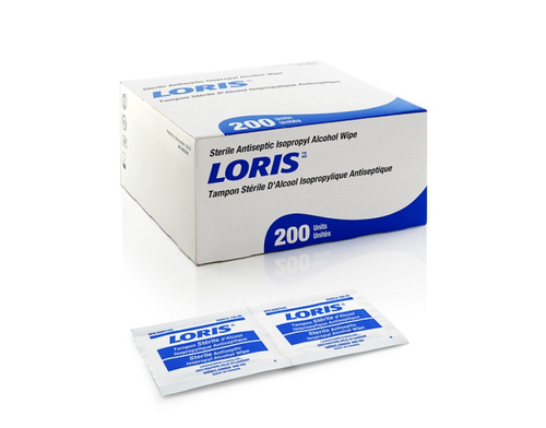 Loris - LER 104-03 - BX/200 LORIS Sterile Antiseptic Isopropyl Alcohol Wipe 70%