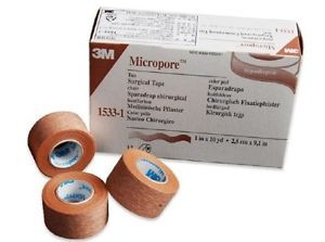 Solventum - A3M 1533-1E - BX/12 TAPE MICROPORE 1IN X 10YD TAN