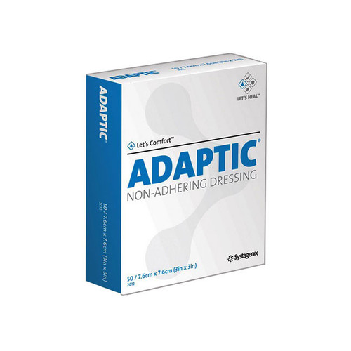 Solventum - A3M 2012 - BX/50 ADAPTIC NON-ADHERING DRESSING 3" x 3" KNITTED STERILE PETROLATUM EMULSION IMPREGNATED