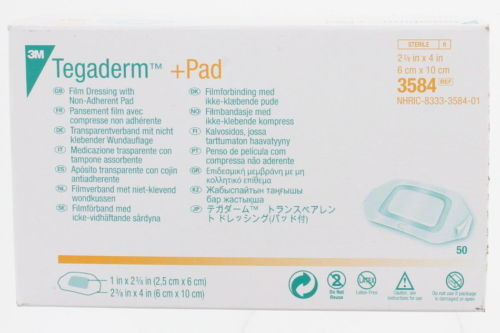Solventum - A3M 3584 - BX/50 DRESSING FILM N/ADH PAD 6 X 10CM