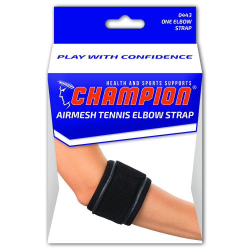 Airway - AIR 0043WH-R - TENNIS ELBOW STRAP WIITH PAD, WHITE, REGULAR