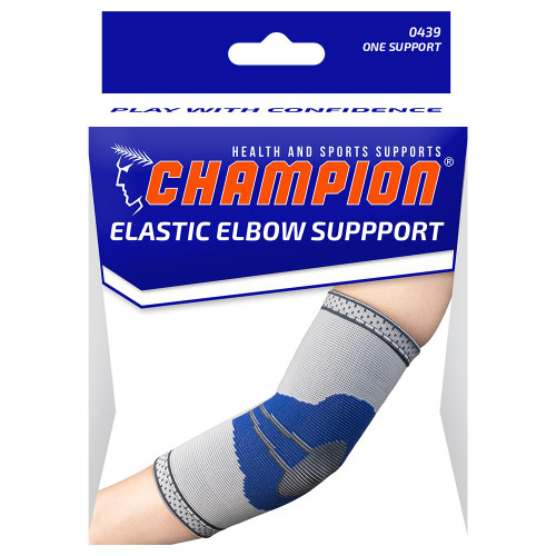 Airway - AIR 0439-M - EA/1 CHAMPION ELASTIC ELBOW SUPPORT, LIGHT-GREY MEDIUM (10.25-11.5")
