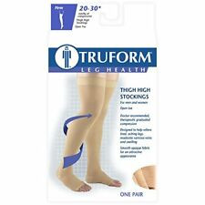 Airway - AIR 0868BG-S - PR/1 TRUFORM CLASSIC MEDICAL THIGH HIGH OPEN TOE COMPRESSION SOCKS, 20-30 MMHG, DOT TOP, BEIGE, SMAL