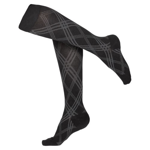 Airway - AIR 1064BL-M - PR/1 TRUFORM TOUCH LADIES KNEE HIGH 15-20MM BLACK ARGYLE,MEDIUM