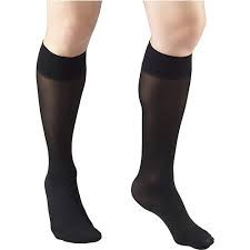 Airway - AIR 1763BL-L - PR TRUFORM LADIES LITES 8-15MMHG SHEER KNEE-HIGH CLOSED-TOE BLACK L (8 - 10 1/2") STOCKING LTX-FREE