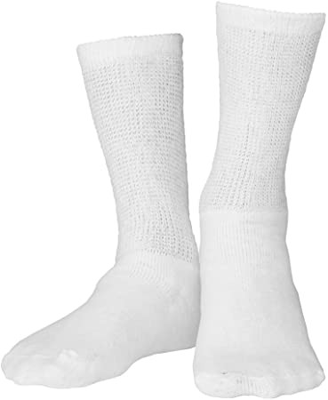 Airway - AIR 1918WH-S - PR/3 TRUFORM COMFORT CARE NON-COMPRESSION DIABETIC SOCKS CREW LENGTH WHITE, SMALL (MEN: 4-6 WOMEN: 5