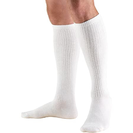 Airway - AIR 1934WH-XL - PR/1 MEN'S CASUAL KNEE COMPRESSION SOCKS 20-30 MMHG WHITE X-LARGE