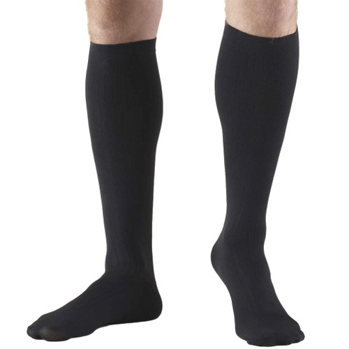 Airway - AIR 1942BL-M - PR/1 TRUFORM MEN'S 8-15MMHG DRESS-STYLE KNEE-HIGH MEDIUM (7 1/2 - 10 SHOE) BLACK COMPRESSION SOCK LA