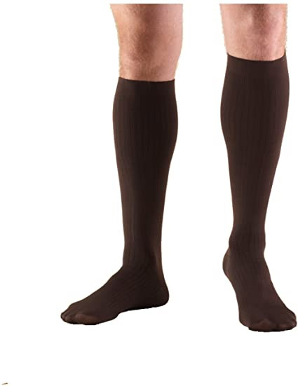 Airway - AIR 1942BN-L - PR/1 TRUFORM MEN'S 8-15MMHG DRESS-STYLE KNEE-HIGH LARGE (10 1/2 - 12 SHOE) BROWN COMPRESSION SOCK LA