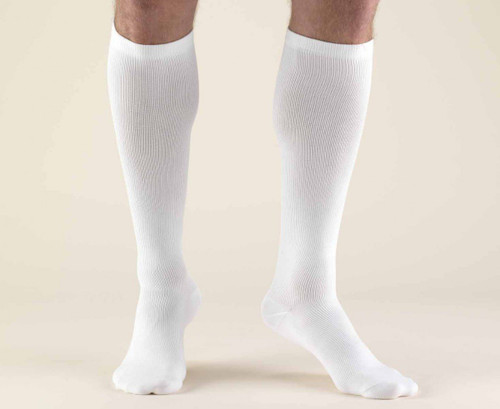 Airway - AIR 1943WH-L - PR/1 TRUFORM MEN'S DRESS 15-20MMHG KNEE-HIGH CLOSED TOE SOCKS LARGE (15 1/2 - 18") WHITE LATEX-FREE