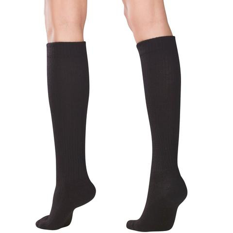 Airway - AIR 1963BL-M - PR/1 LADIES CASUAL COMPRESSION SOCKS, KNEE HIGH 15-20 MMHG, BLACK, MEDIUM