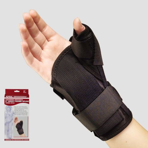 Airway - AIR 2087/L-L - EA OTC MAX 8" WRIST/THUMB SPLINT/SPICA BLACK LARGE (7 1/2 - 8 1/2") LEFT RADIAL STAY & PALMER SPLINT