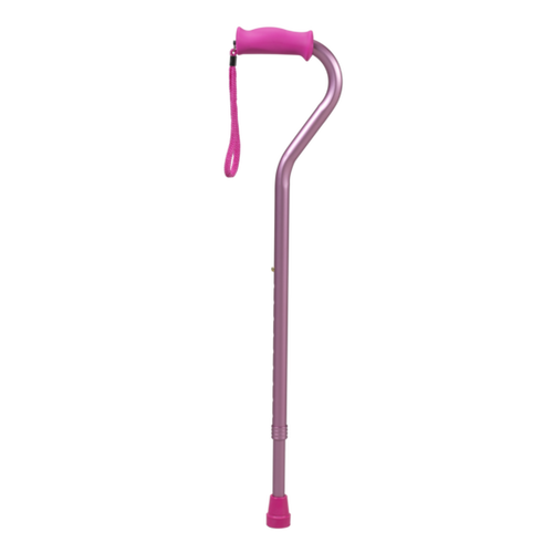 Airway - AIR 214173 - EA/1 PCP OFFSET CANE (30-39") SILICONE HANDLE 7/8" ALUMINUM METALLIC ROSE SLIP-RESISTANT TIP 300LBS