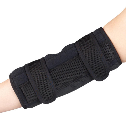 Airway - AIR 2428-XL - EA/1 OTC MAXIMUM ELBOW NIGHT SPLINT SUPPORT XL (13 1/2 - 15") DUAL STRAPS & REMOVABLE SPLINT BLACK