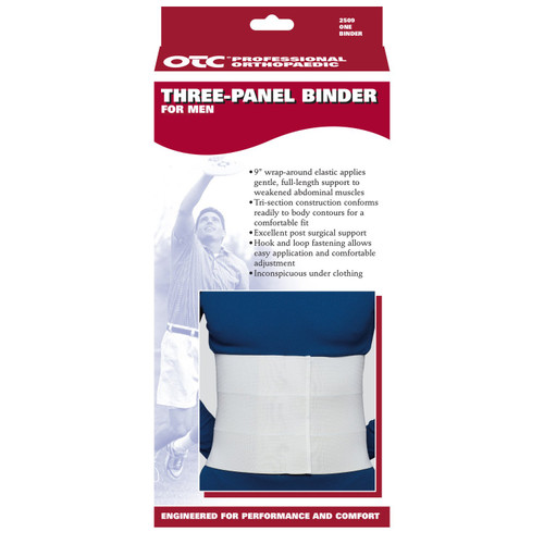 Airway - AIR 2509-M - EA/1 THREE PANEL ELASTIC POST-OP BINDER FOR MEN, MEDIUM (33-36")
