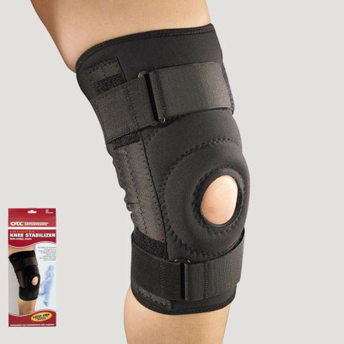 Airway - AIR 2542-S - EA/1 OTC ORTHOTEX MEDIUM KNEE STABILIZER WRAP W/ SPIRAL STAYS SMALL (15-16") BLACK REVERSIBLE